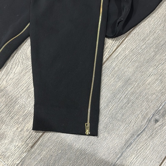 • EVERLANE • Women's Black Japanese GoWeave Jogger Pants Zip Gold Zipper Size 0 - Picture 5 of 5